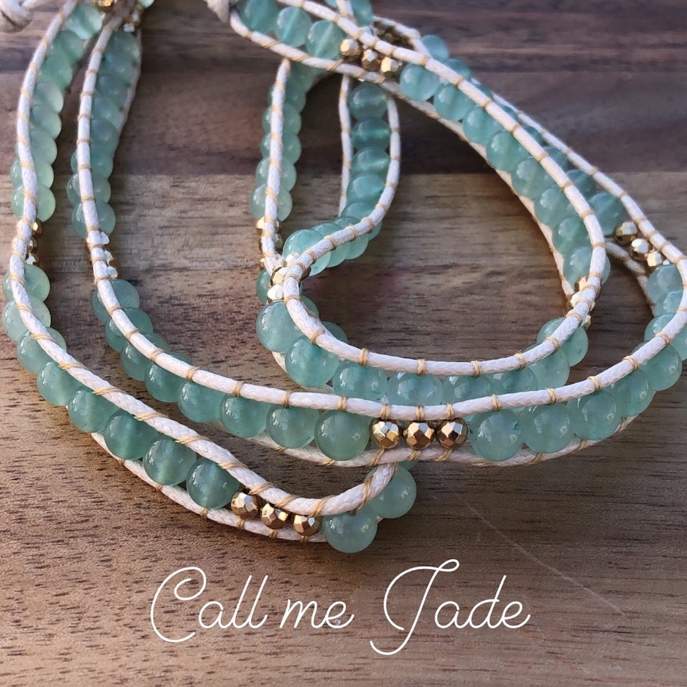 Jade wrap up bracelet